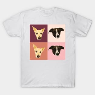 Sweet Dog Portraits - Modern Geometrical Style T-Shirt
